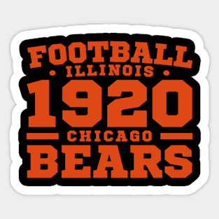 Football Illinois 1920 Chicago Bears Sticker